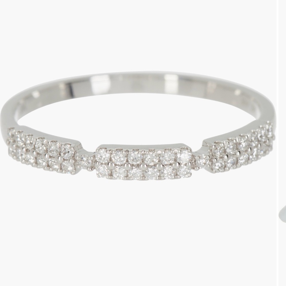 BONY LEVY 18k WHITE GOLD DIAMOND RING .17 CTW 6